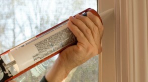 Sealing windows after blower door tests discover leaks