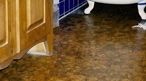 Close-up of ecological cork flooring
