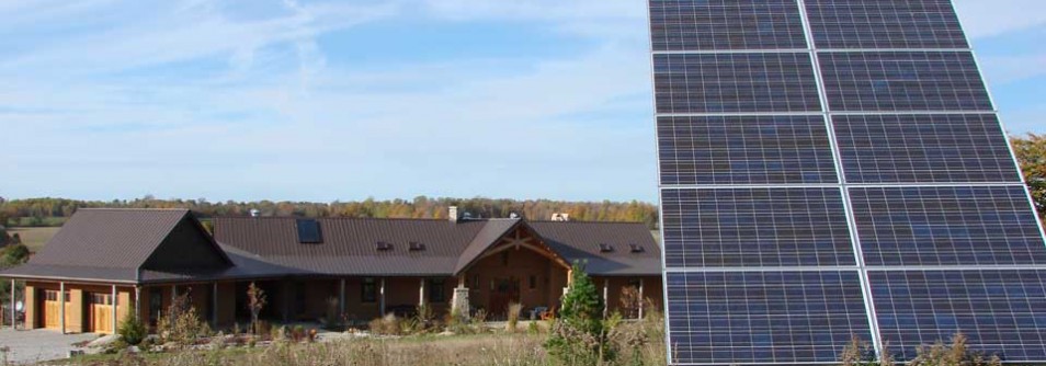 Off-grid home with renewable energy systems