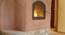 Eco-Friendly Earthen Fireplace Mantel