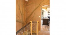 All-natural earthn plaster tree relief