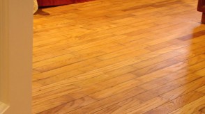 Healthy hardwoodfloor refinished using natural oils and waxes