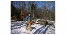 Evolve carpenter harvesting his own wood sustainably